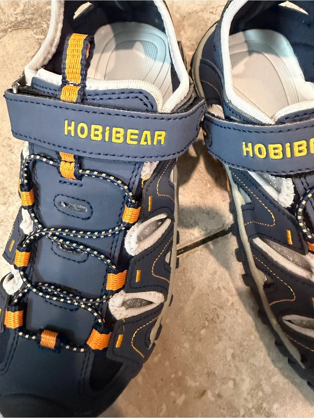 Hobibear Kids Navy and Orange Sandals